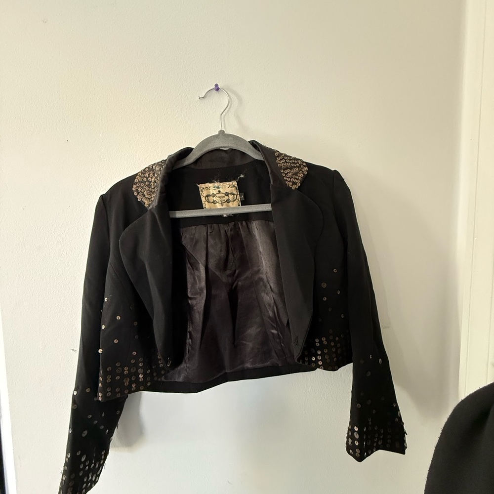 Sugarlips Black Studded Blazer